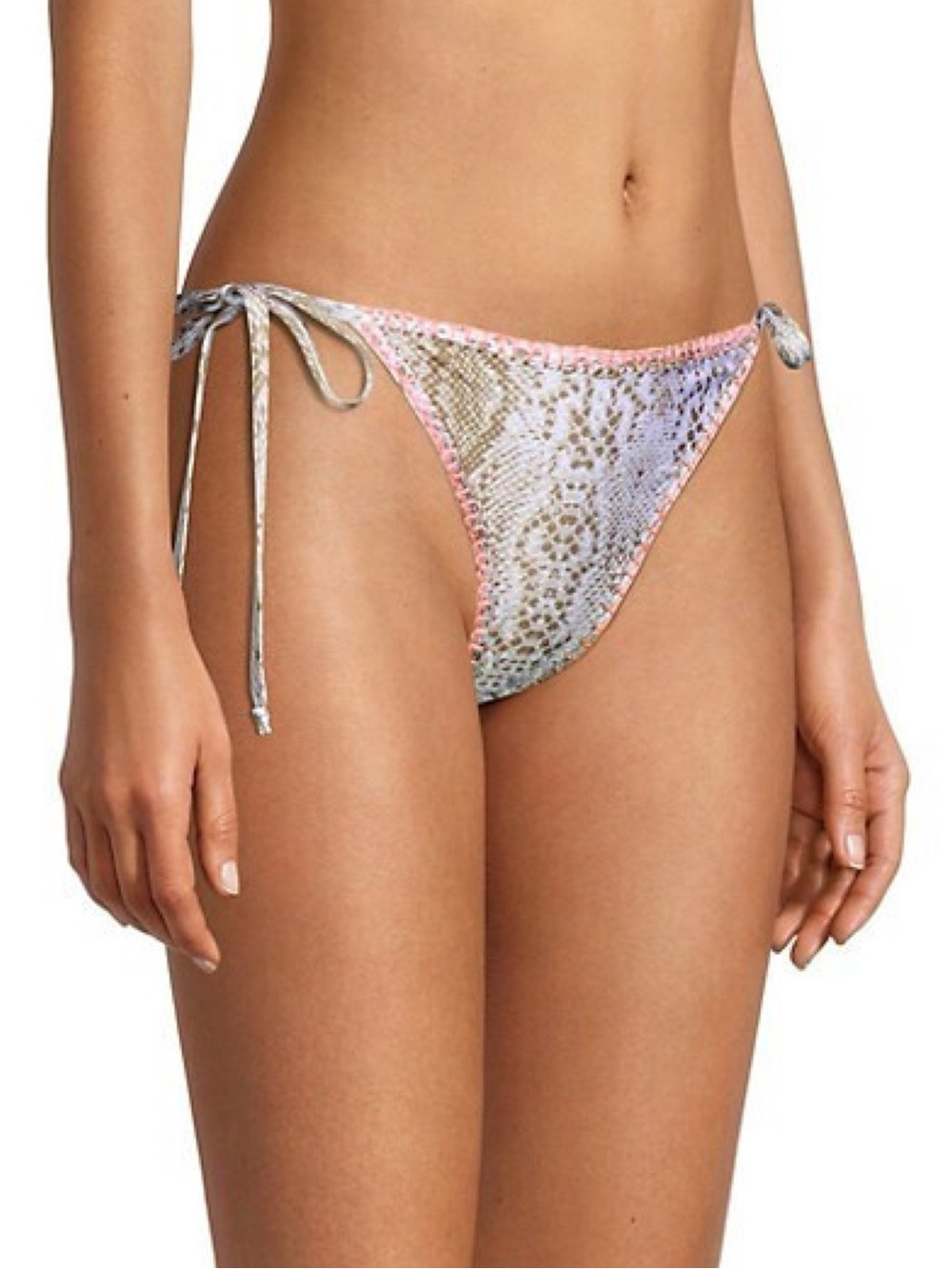 Ramy Brook Tie-Side Snake Print Woman’s Bikini Bottom Size Small